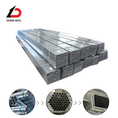ASTM DN60 80 Sch.20 40 Pipa Bulat Galvanis Persegi Panjang Tabung Persegi Galvanis Dinding Tipis Dinding Tebal Diameter Besar Pipa Baja Las Galvanis Stok Spot